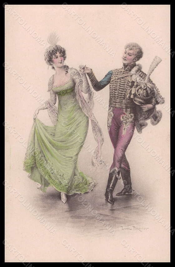 Artist Signed Lionel Peraux Roumantic Couple Dance MM Vienne serie 641 pc VK5659 – fronte