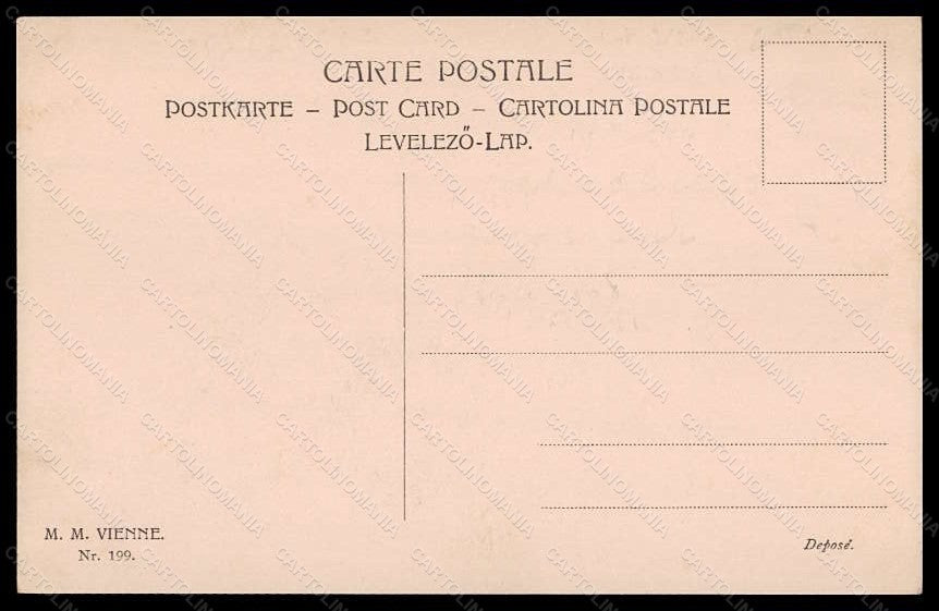 Artist Signed Wichera Lady Viennoise MM Vienne serie 199 postcard VK5662 – retro