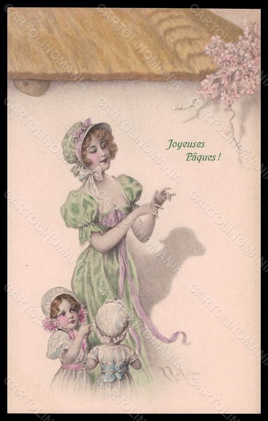 Artist Signed Wichera Lady Children Viennoise MM Vienne serie 213 pc VK5663 – fronte