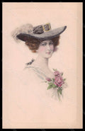 Artist Signed Wichera Lady Viennoise MM Vienne serie 450 postcard VK5670 – fronte