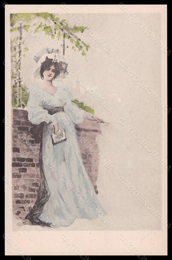 Artist Signed Illustratori Orazi Lady Art Nouveau Viennoise postcard VK5677 – fronte