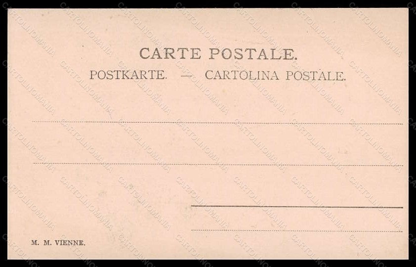 Artist Signed Wichera ? Lady Dachshund Dog Viennoise MM Vienne postcard VK5686 – retro