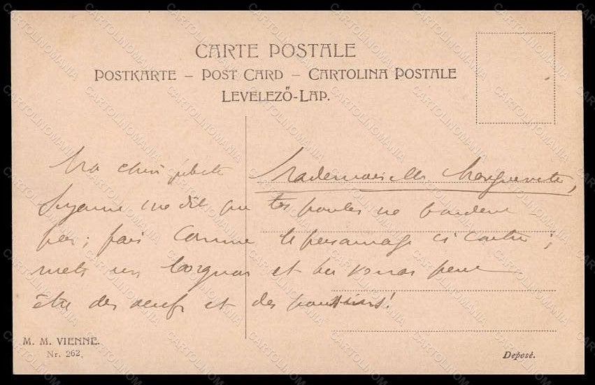 Artist Signed Schubert ? Boy Chick Easter MM Vienne serie 262 postcard VK5687 – retro