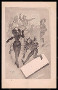 Artist Signed Illustratori Leon Max Lady Carnival Dance postcard VK5690 – fronte