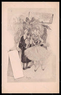 Artist Signed Illustratori Leon Max Lady Carnival Paper Moon postcard VK5691 – fronte