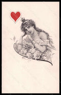 Artist Signed Stubenrauch Lady Art Nouveau Playing Cards Viennoise 870 pc VK5699 – fronte