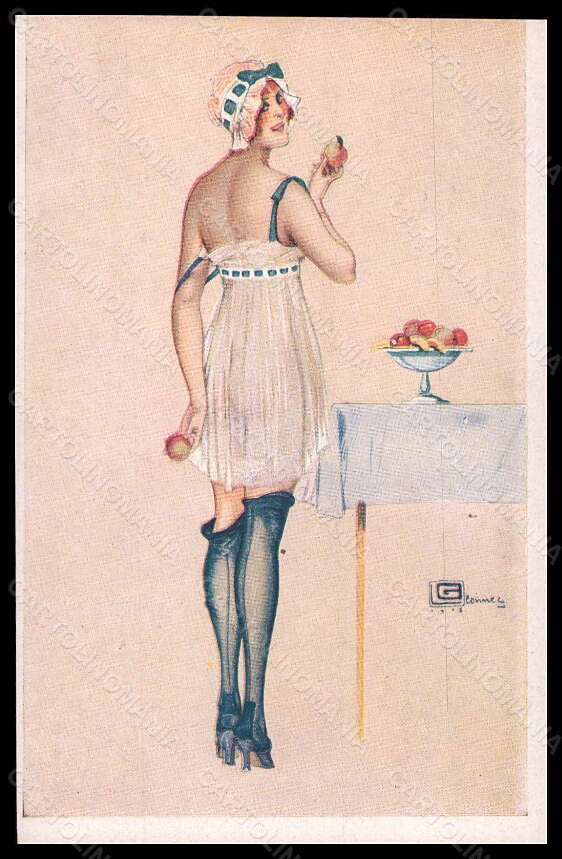 Artist Signed Illustratori G. Leonnec Risque Lady postcard VK5706 – fronte