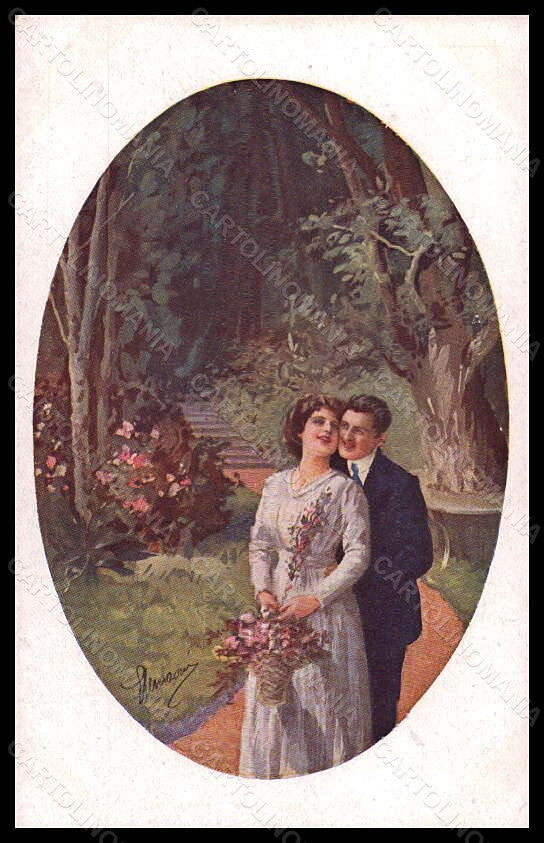 Artist Signed Illustratori Guerzoni Romantic Couple serie 1040-1 postcard VK5707 – fronte