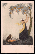 Artist Signed Hardy Fashion Glamour Lady Monkey serie 1964 postcard VK5733 – fronte