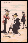 Artist Signed F. J. Duval Romantic Couple Au Luxembourg postcard VK5740 – fronte