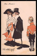 Artist Signed F. J. Duval Romantic Couple Chez Maxim's postcard VK5742 – fronte