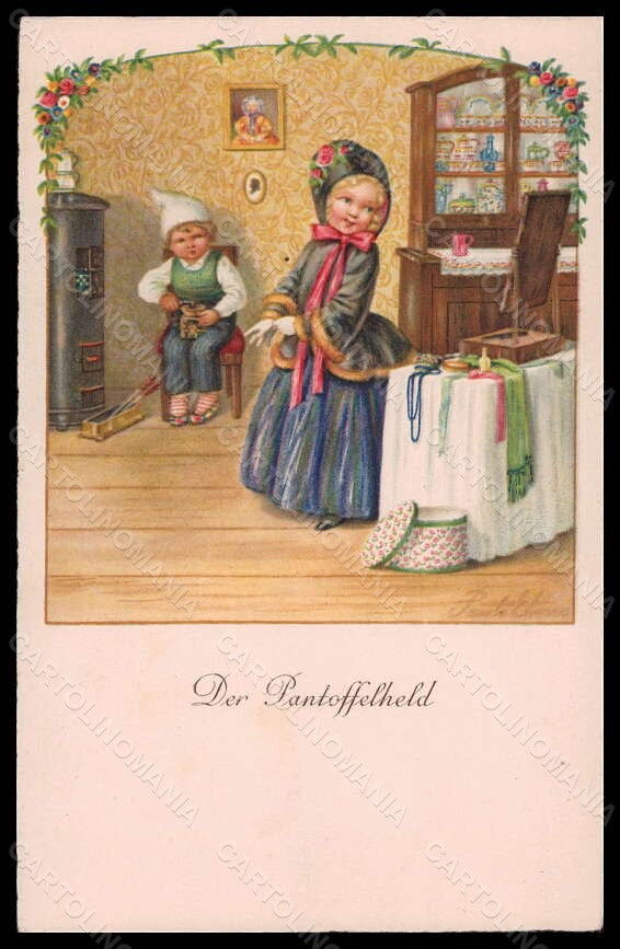 Artist Signed Pauli Ebner Children Mode Fashion Dondorf serie 2485 pc VK5757 – fronte