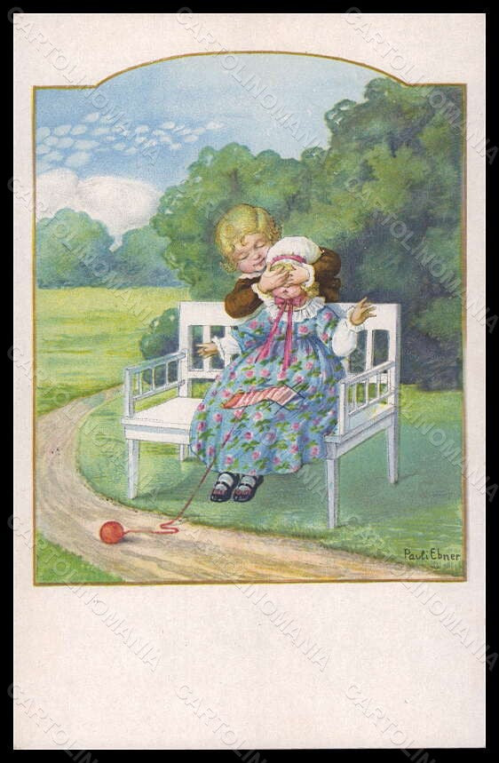 Artist Signed Pauli Ebner Children MM Vienne 1263 postcard VK5765 – fronte