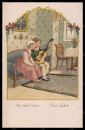 Artist Signed Pauli Ebner Children Guitar Dondorf serie 1316 postcard VK5768 – fronte