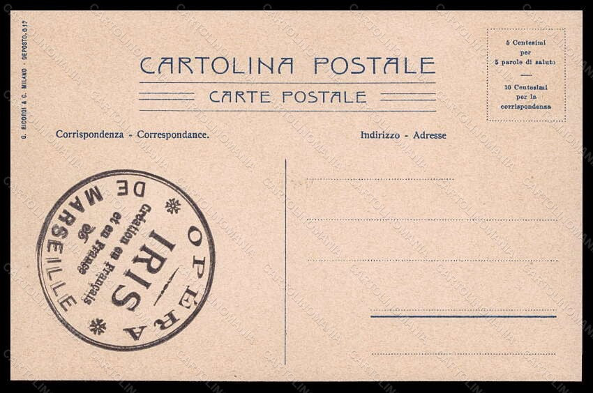 Artist Signed Mataloni Opera Iris Pietro Mascagni Geisha Art Nouveau pc VK5777 – retro