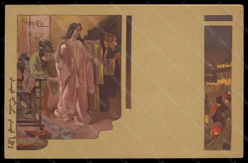 Artist Signed Hohenstein Opera Iris Pietro Mascagni Geisha Art Nouveau pc VK5780 – fronte