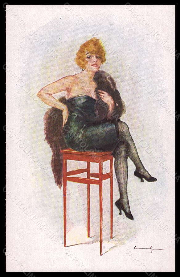 Artist Signed Illustratori Risque Lady postcard VK5801 – fronte