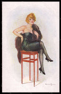 Artist Signed Illustratori Risque Lady postcard VK5801 – fronte