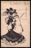 Artist Signed Illustratori Fashion Glamour Lady Man serie 3 postcard VK5804 – fronte