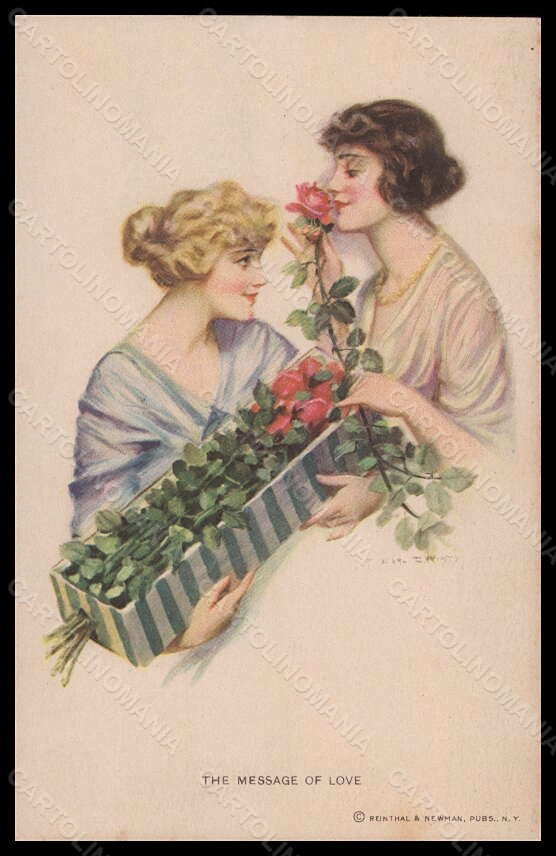 Artist Signed F. Earl Christy The Message of Love Lady Reinthal 366 pc VK5813 – fronte