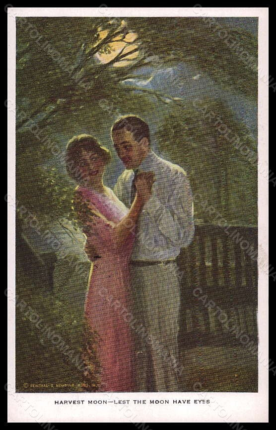 Artist Signed A. J. Dewey Romantic Couple Paper Moon Reinthal 466 pc VK5822 – fronte