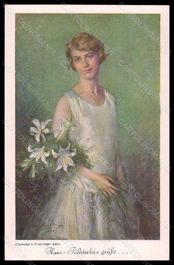 Artist Signed Clemens v. Pausinger Lady Hess Hotels Wien Advertising pc VK5827 – fronte