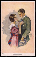 Artist Signed Toby Romantic Couple Vergissmeinnicht serie 563 postcard VK5828 – fronte