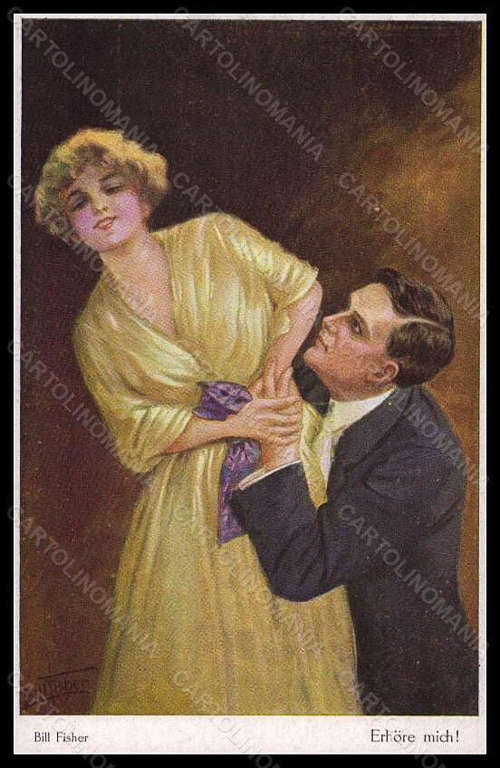 Artist Signed Bill Fisher Romantic Couple TSN serie 853 postcard VK5830 – fronte
