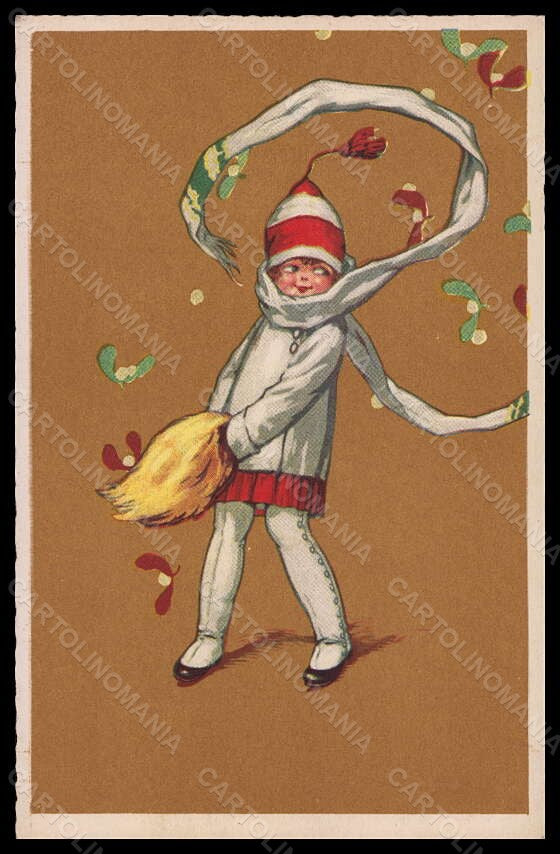 Artist Signed Illustratori Castelli Girl Christmas Degami 873 postcard VK5852 – fronte