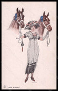 Artist Signed Illustratori Charles W. Holmes Lady Horse postcard VK5858 – fronte