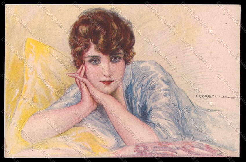 Artist Signed Illustratori T. Corbella Lady serie 250-4 postcard VK5900 – fronte