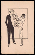 Artist Signed Nanni ? Manni ? Fashion Lady Silhouette Ballerini 174 pc VK5912 – fronte