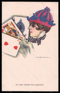 Artist Signed Nanni Fashion Glamour Lady Playing Cards serie 337-3 pc VK5920 – fronte