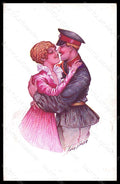 Artist Signed X. Sager Propaganda WW1 Lady Soldier Accord Parfait 88 pc VK5925 – fronte