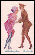Artist Signed X. Sager Propaganda WW1 Risque Lady Soldier serie 36 pc VK5934 – fronte