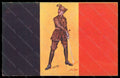 Artist Signed X. Sager Propaganda WW1 Belgium Soldier Flag serie 66 pc VK5942 – fronte