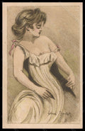 Artist Signed Illustratori H. Boutet Risque Lady Art Nouveau PIN HOLE pc VK5965 – fronte