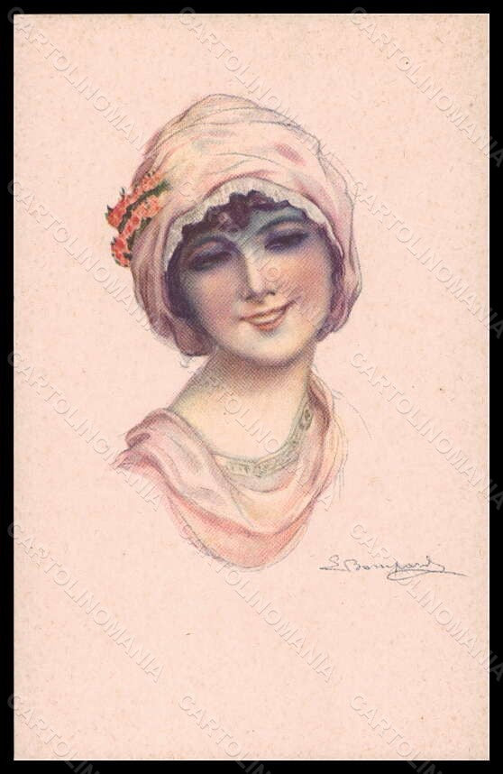 Artist Signed Bompard Fashion Glamour Lady Mode serie 914-2 pc VK5977 – fronte