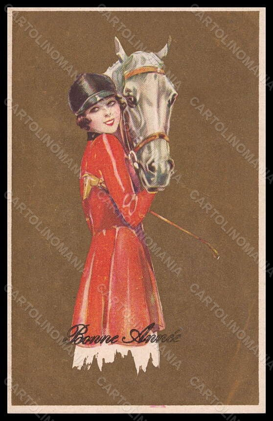 Artist Signed Bompard Fashion Sidesaddle Lady Mode Horse serie 4-2 pc VK5986 – fronte