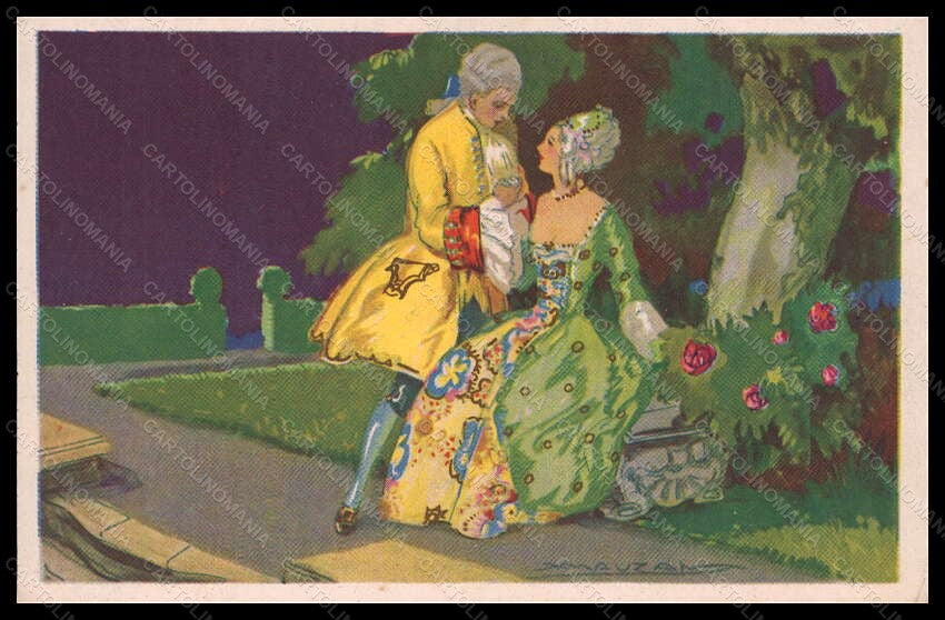 Artist Signed Illustratori Mauzan Romantic Couple Degami 1062 postcard VK5991 – fronte
