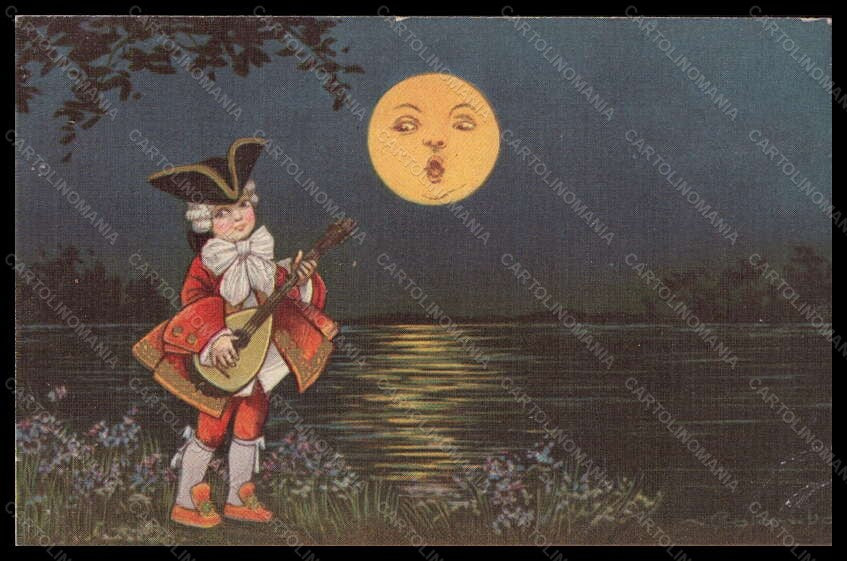 Artist Signed Illustratori E. Colombo Boy Paper Moon serie 2092 postcard VK6001 – fronte
