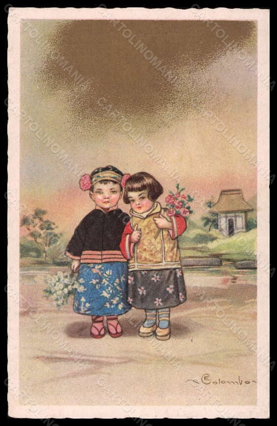 Artist Signed Illustratori Children Japan serie 2340 postcard VK6007 – fronte