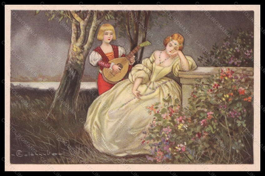 Artist Signed Illustratori E. Colombo Romantic Couple serie 2078 postcard VK6017 – fronte