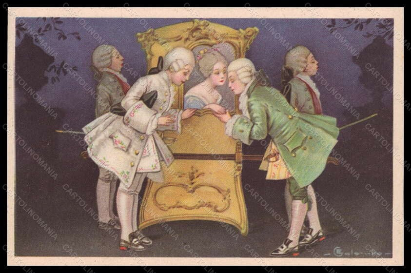 Artist Signed Illustratori E. Colombo Romantic Couple serie 2078 postcard VK6019 – fronte