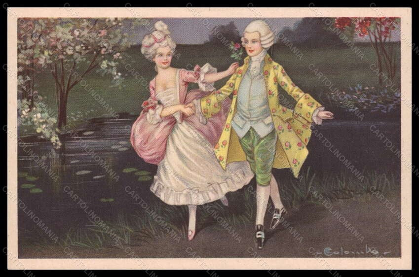 Artist Signed Illustratori E. Colombo Romantic Couple serie 2078 postcard VK6020 – fronte
