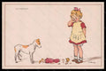 Artist Signed F. Philipp Child Girl Doll Dog serie 339-1 postcard VK6080 – fronte
