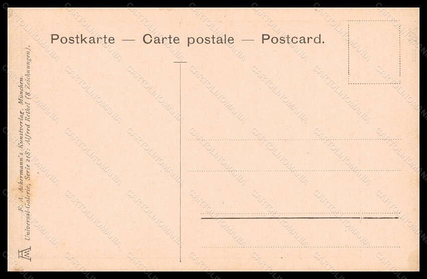Artist Signed A. Rethel Skeleton Death Horse CORNER CREASED postcard VK6084 – retro