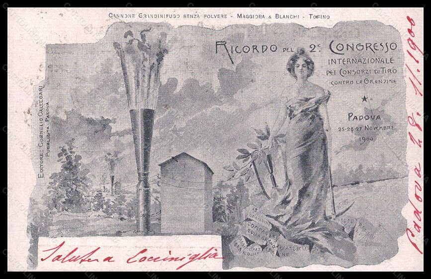 Padova città II° Congresso 1900 Contro Grandine Callegari postcard VK6103 – fronte