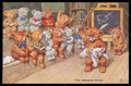 Artist Signed K. Feiertag ? Dressed Bear School BKWI 67-1 postcard VK6119 – fronte