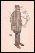 Artist Signed A. Hajduk Horse Racing Man Sport serie 1002-4 postcard VK6145 – fronte